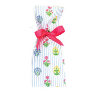 Blue and White Striped Paper Wine Bag Kit