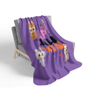 Labubu Halloween Sherpa Blanket