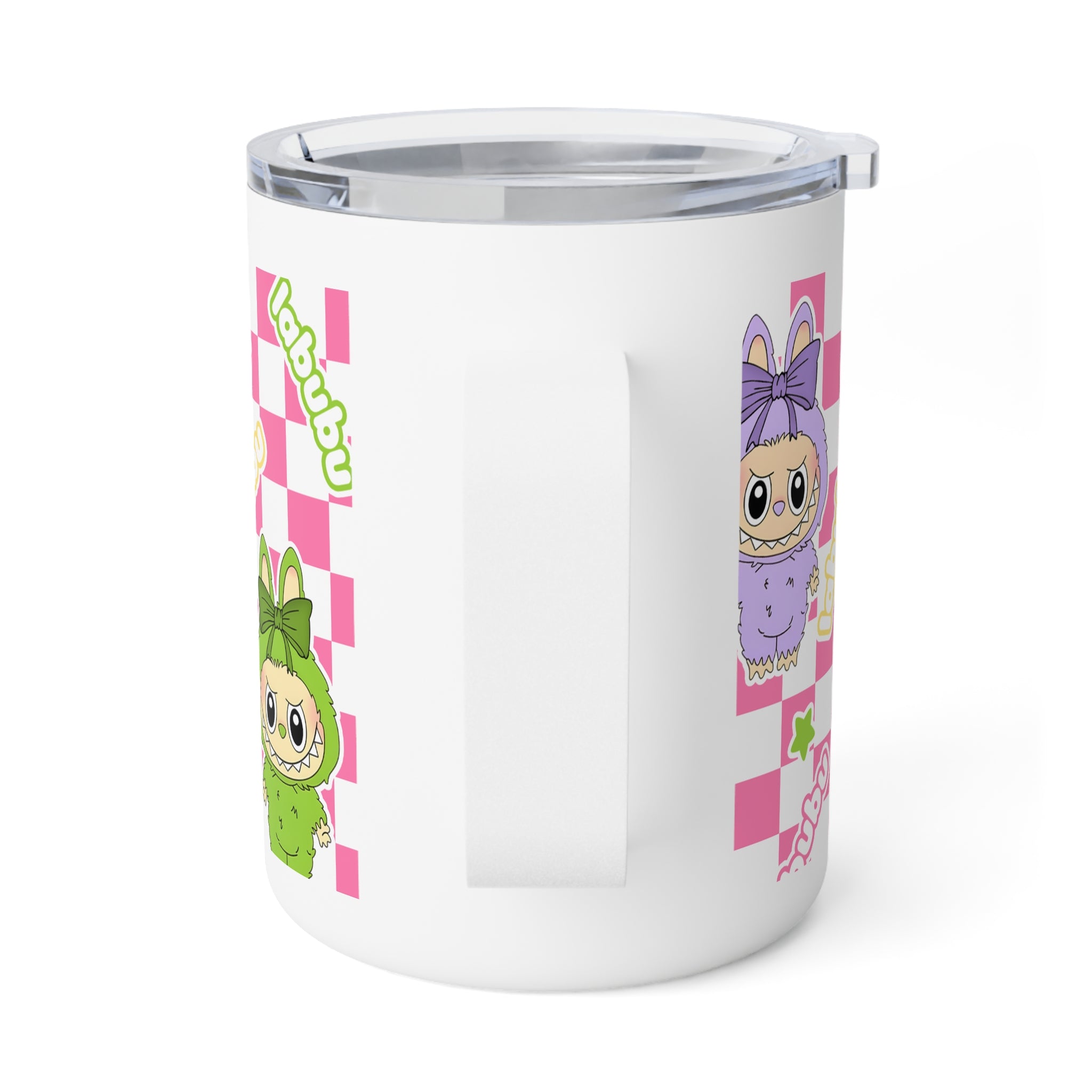 Labubu Preppy Mug I Pink Checkered Mug