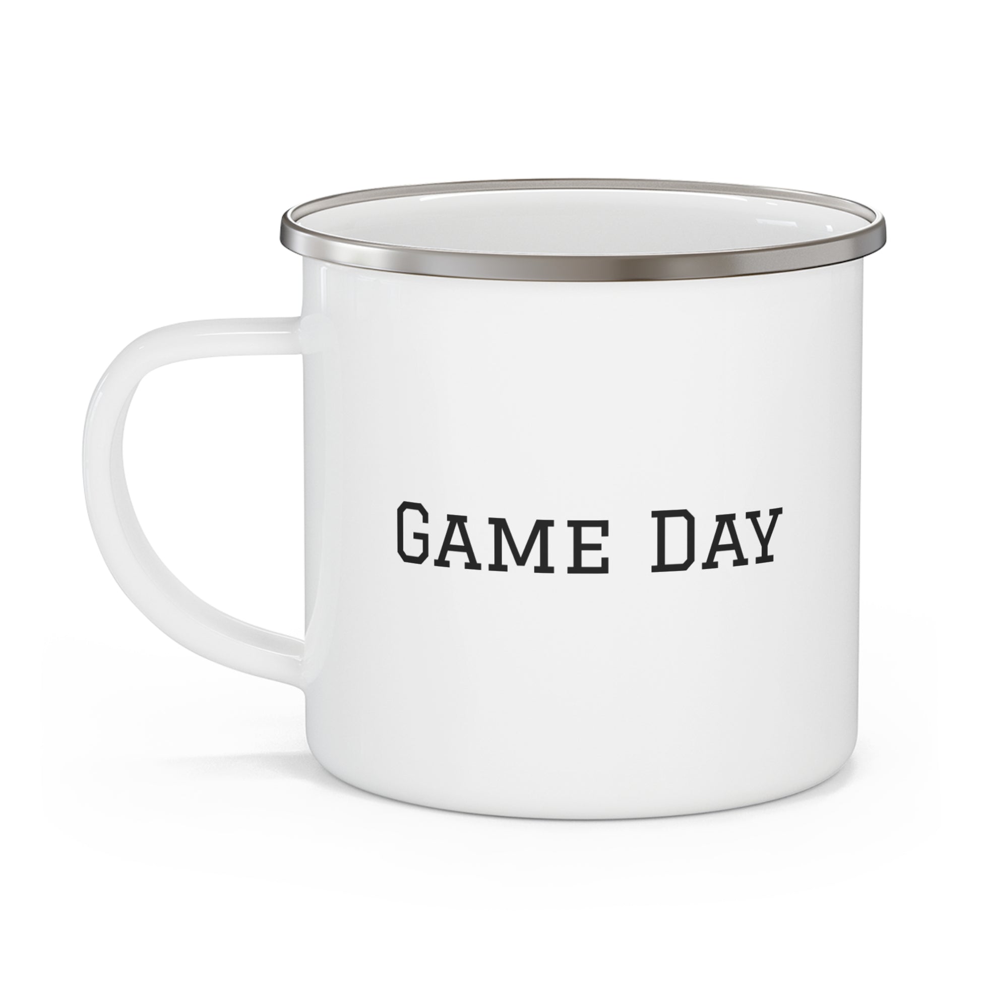 Durable enamel coffee mug - perfect for tailgates, football and game day
