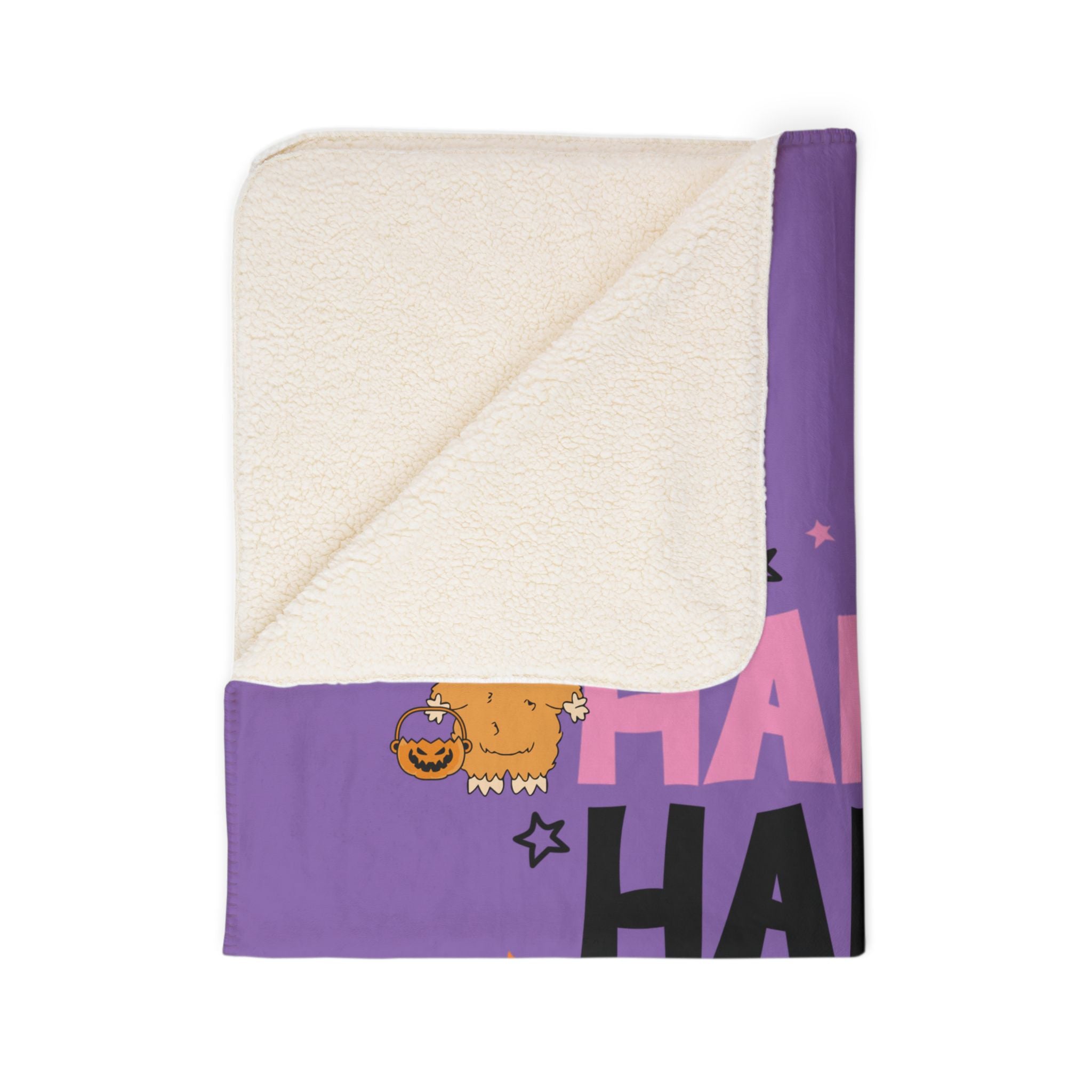 Labubu Halloween Sherpa Blanket