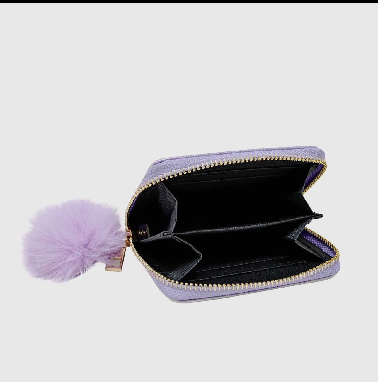 Shiny Heart Patch Zip Wallet