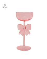 Pink Bow Coupe Glass