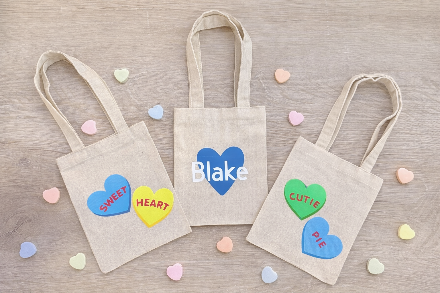 Mini Conversation Hearts Tote for Valentine’s Day 