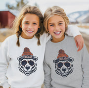 Youth White Chicago Bears Crewneck Sweatshirt